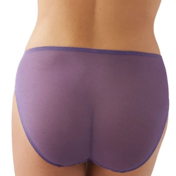 Wacoal Embrace Lace Hi Cut Panty Sz XL Grape - Picture 2 of 5